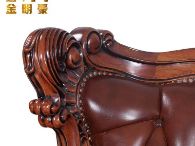 欧式原木沙发客厅沙发海棠木沙发贵妃沙发椅1+2+3欧式图5