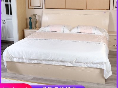 简约家具床厂家现货直供简约中纤板卧室家具1.5米酒店宾馆单人床