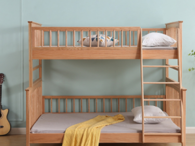 北欧日式白蜡木子母床儿童床上下高低床双层床童床