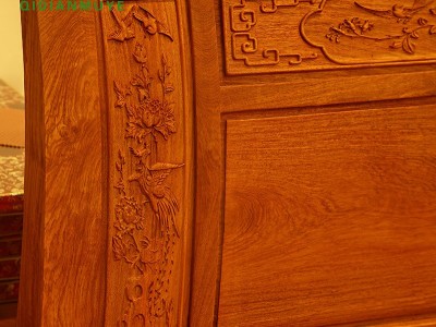 东阳红木床明清古典双人实木家具欧式大床缅甸花梨木古典SRC0136图3