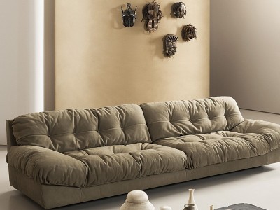 意式baxter云朵沙发设计师科技布全磨砂真皮羽绒沙发客厅组合家具