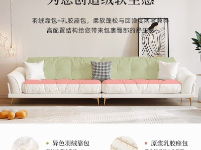 包邮 北欧简约现代客厅小户型轻奢真皮沙发羽绒懒人Baxte云朵沙发图3