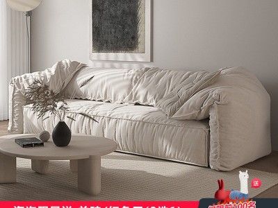 baxter原版大象耳朵沙发意式极简设计师客厅羽绒磨砂真皮沙发组合
