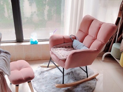 北欧懒人沙发摇椅阳台躺卧家用小户型卧室客厅躺椅休闲单人摇摇椅图2