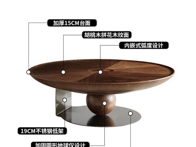 意式圆形茶几不锈钢高端客厅简约现代极简设计师款个性创意小户型图4