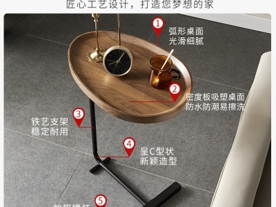 工厂直销北欧轻奢简约角几客厅家用沙发边几酒店民宿床头边桌批发图4