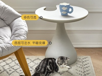 北欧创意异形沙发边几简约家用塑料茶几小户型阳台圆几休闲圆桌子图3