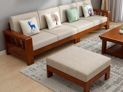 中式实木沙发拉床组合贵妃踏转角简易多功能客厅小户型沙发床家具