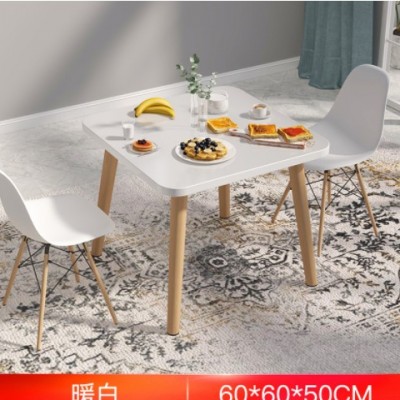 北欧餐桌椅家用简约现代小户型长方形桌子松木圆桌简易租房吃饭桌
