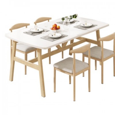 吃饭桌家用餐桌椅小户型现代简约餐厅组合北欧美式饭桌长方形餐桌
