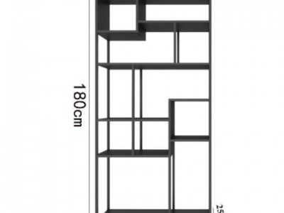 简约工业风置物架铁艺书架复古书柜落地屏风隔断玄关客厅展示柜子