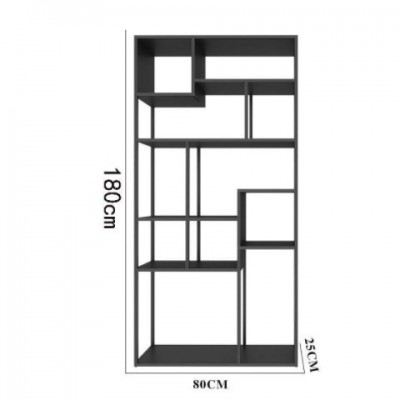 简约工业风置物架铁艺书架复古书柜落地屏风隔断玄关客厅展示柜子