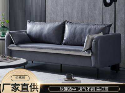 极简轻奢沙发客厅组合新款家用双面拼色沙发双人科技布免洗沙发