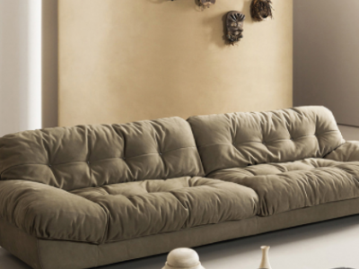 云朵科技布沙发客厅小户型简约现代艺轻奢实木意式懒人家具批发