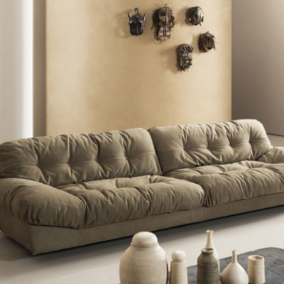 云朵科技布沙发客厅小户型简约现代艺轻奢实木意式懒人家具批发