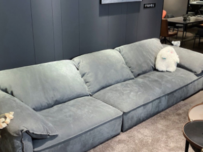意式极简沙发磨砂科技布组合客厅家具三人沙发北欧设计师布艺沙发
