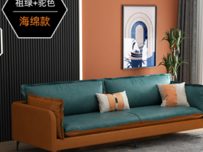 科技布沙发小户型意式轻奢现代简约款客厅公寓酒店免洗网红款沙发图3