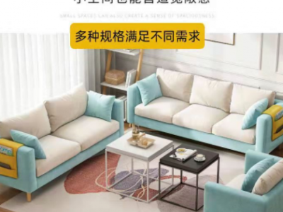 沙发小户型简约现代布艺客厅简易双人三人网红公寓卧室出租房沙发图2