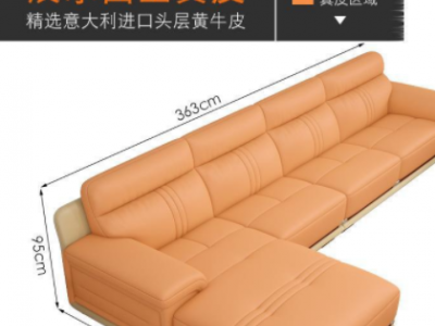 全真皮沙发组合头层牛皮现代皮艺沙发客厅整装大户型新款皮沙发图3