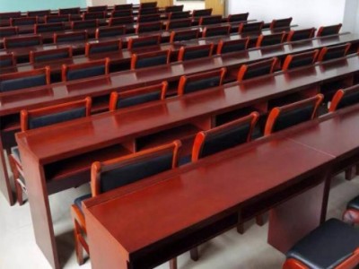 油漆会议桌双人长条桌1.2米条形桌培训桌木皮办公会议室桌椅组合图1