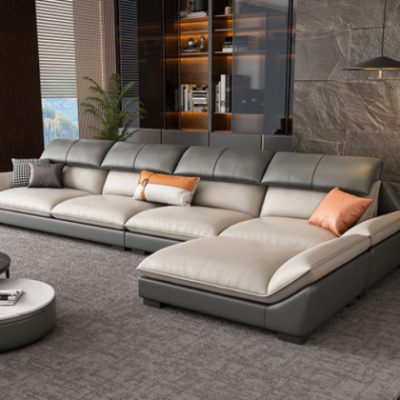 北欧现代科技布沙发客厅大小户型创意贵妃转角组合大坐深乳胶沙发