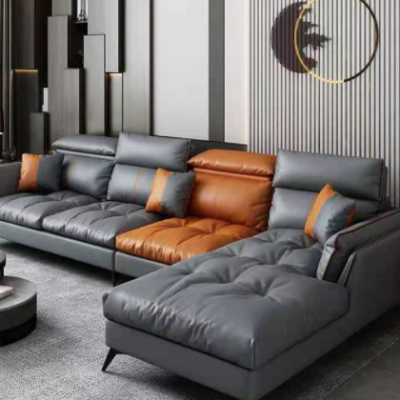 乳胶科技布沙发小户型客厅意式轻奢简约慵懒风转角沙发2021年新款