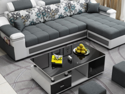 皮布沙发简约现代小户型沙发客厅整装三人位组合公寓经济型布沙发