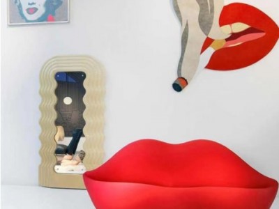 时尚创意沙发组合现代简约双人位嘴唇椅小户型客厅懒人布艺沙发