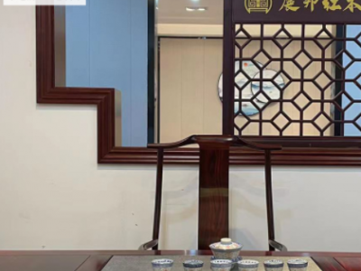 红木茶台 印尼黑酸枝阔叶黄檀茶台 办公桌明式画案功夫茶台组合图2