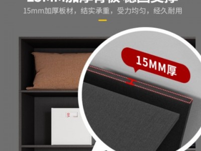 轻奢极简衣柜家用卧室现代简约UV亮光租房开门柜子木质到 顶大衣橱图2
