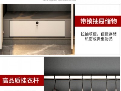 转角衣柜家用书桌梳妆台一体组合现代简约到顶衣帽间经济衣橱图2