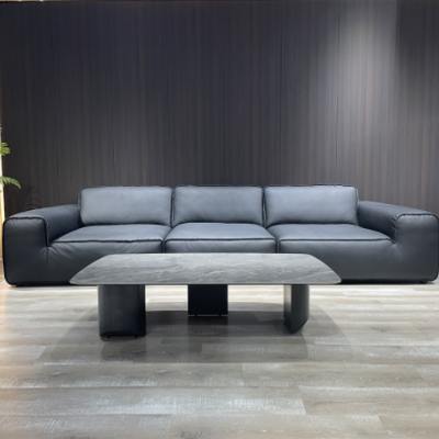 意大利夏图MD3814同款魔图五星级磨砂布沙发客厅意式极简直排沙发