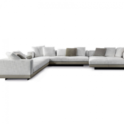 康纳利意式极简现代sofa小户型一字直排乳胶羽绒软包三人沙发布艺