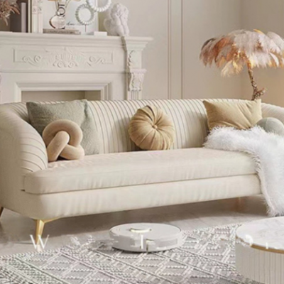 北欧轻奢布艺法式仙女客厅ins风现代简约小户型米色单双三人沙发