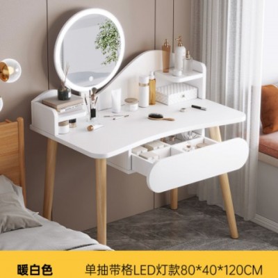 梳妆台卧室现代简约小型化妆桌置物桌一体桌子小户型拐角化妆台子