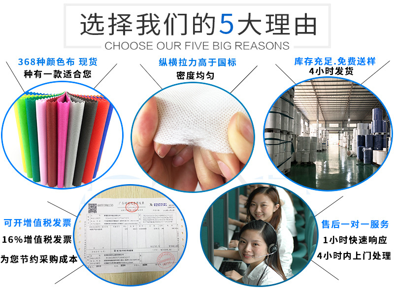 厂家直销黑色无纺布 环保沙发内托内袋用黑色无纺布现货批发示例图8