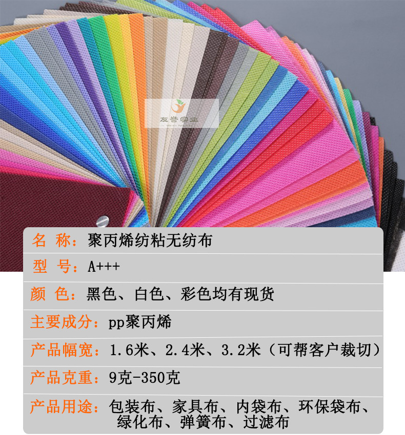 厂家直销黑色无纺布 环保沙发内托内袋用黑色无纺布现货批发示例图3