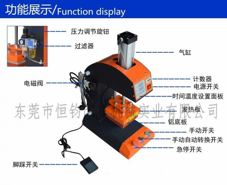 广东东莞厂家批发直销小型皮革沙发布料热转印标机示例图15