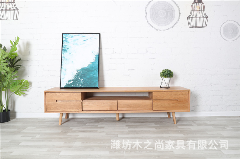 厂家定制实木电视柜 北欧简约客厅电视柜 小户型迷你卧室地柜示例图2