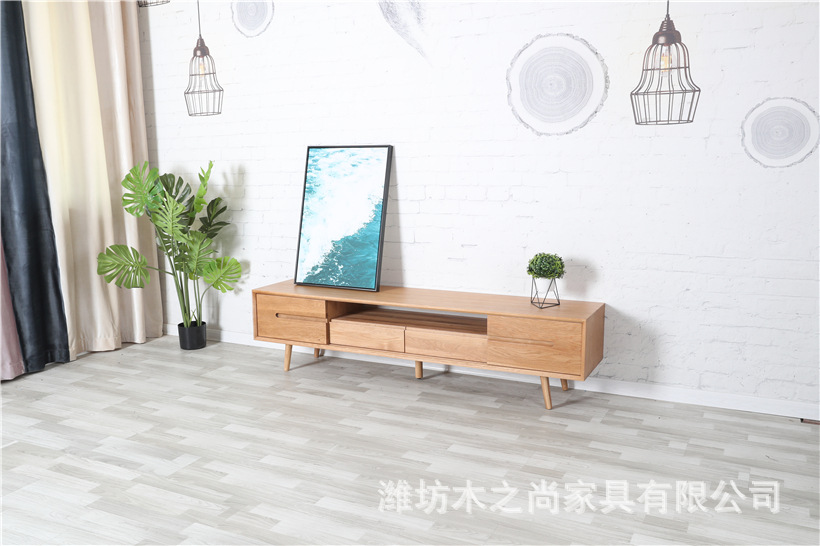 厂家定制实木电视柜 北欧简约客厅电视柜 小户型迷你卧室地柜示例图3