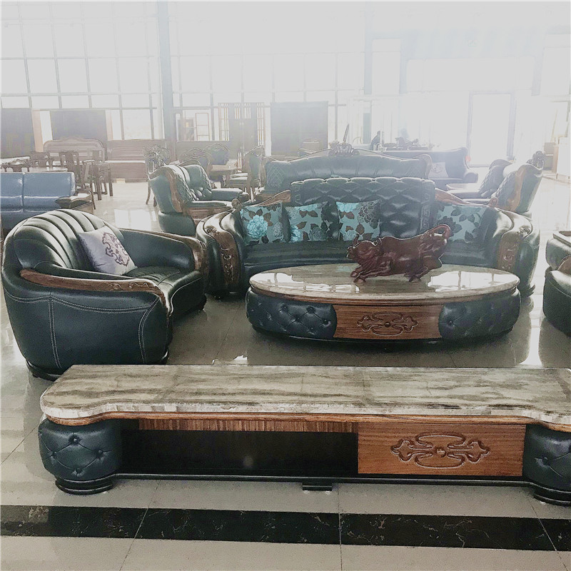 客厅沙发茶几电视柜组合 成套家具 大理石茶几电视柜 厂家直销示例图2