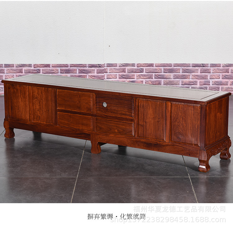 刺猬紫檀红木家具电视柜实木新中式现代简约整装边柜纯实木储物柜示例图6