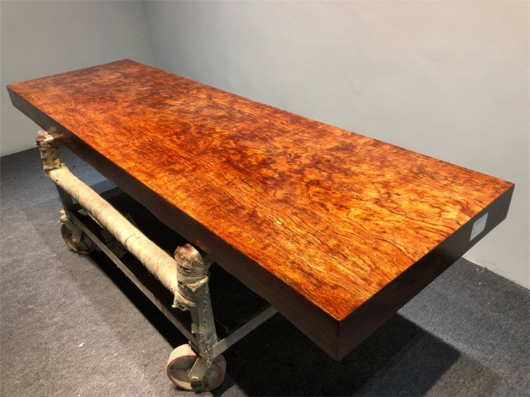 巴花实木大板台原木餐桌简约整块板原木客厅茶几电视柜条案吧台桌示例图13