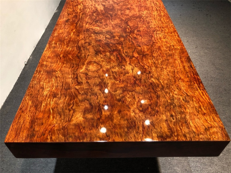 巴花实木大板台原木餐桌简约整块板原木客厅茶几电视柜条案吧台桌示例图20