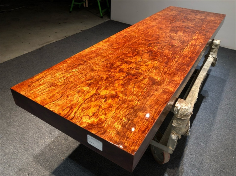 巴花实木大板台原木餐桌简约整块板原木客厅茶几电视柜条案吧台桌示例图14