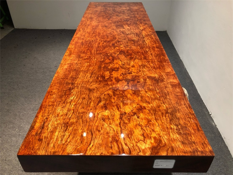 巴花实木大板台原木餐桌简约整块板原木客厅茶几电视柜条案吧台桌示例图12