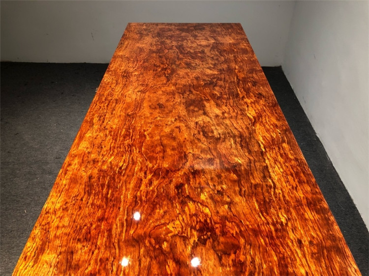 巴花实木大板台原木餐桌简约整块板原木客厅茶几电视柜条案吧台桌示例图15