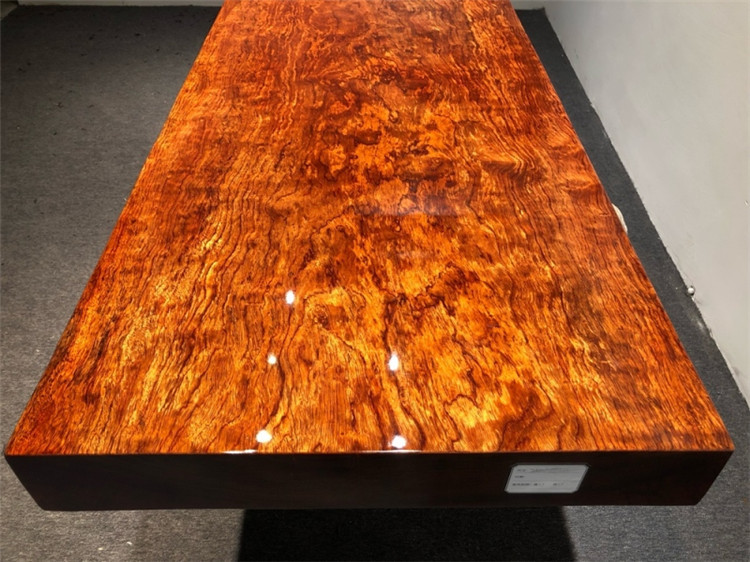 巴花实木大板台原木餐桌简约整块板原木客厅茶几电视柜条案吧台桌示例图16