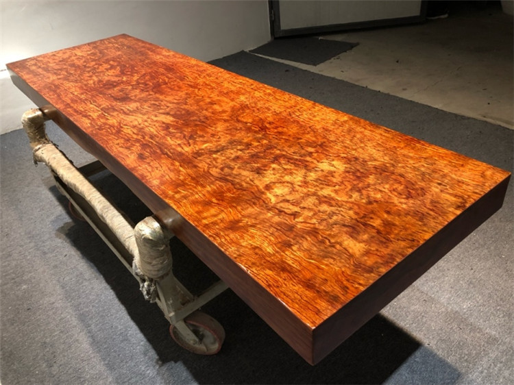 巴花实木大板台原木餐桌简约整块板原木客厅茶几电视柜条案吧台桌示例图18