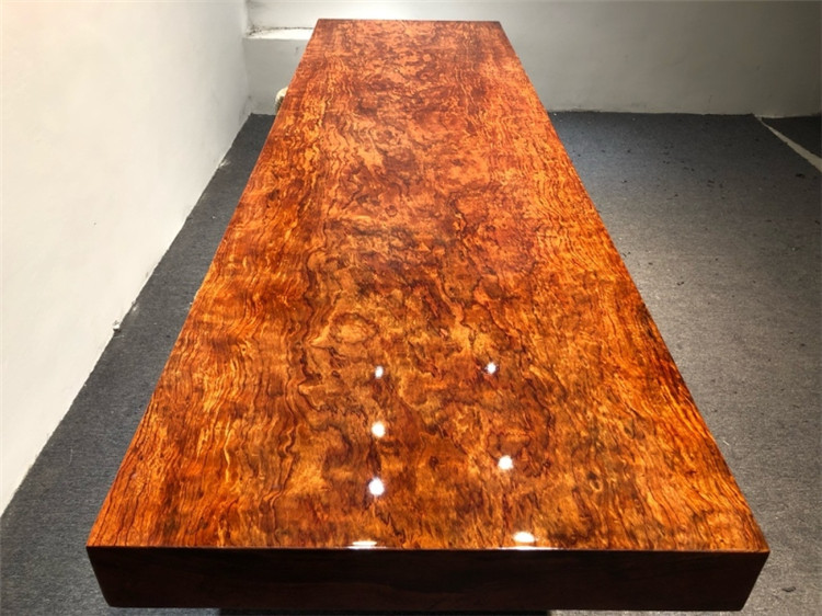 巴花实木大板台原木餐桌简约整块板原木客厅茶几电视柜条案吧台桌示例图11